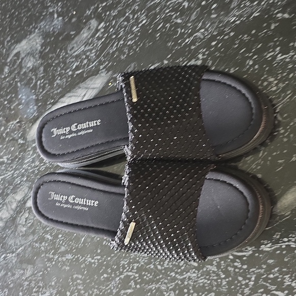 BRAND NEW JUICY COUTURE OPEN TOE RHINESTONE  PLATFORM  SANDALS R3 - Picture 3 of 16